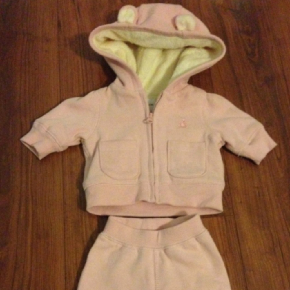 Baby Gap Infant Girls Bear Sweat Two Piece Outfit